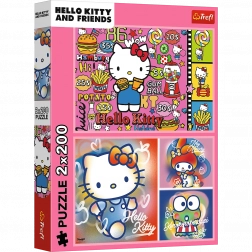Sestavljanka 2x200 Hello Kitty in prijatelji