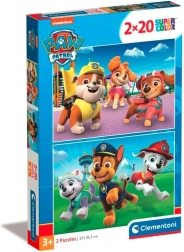 Sestavljanka 2×20 koščkov Paw Patrol