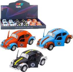 Kovinski retro hrošč s pull-back pogonom in odpirajočimi se vrati 1:36