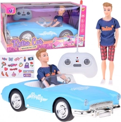 RC retro kabriolet s punčko voznikom