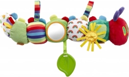 Tekstilna igrača Zelo lačna gosenica – aktivna plišasta ropotuljica in grizalo