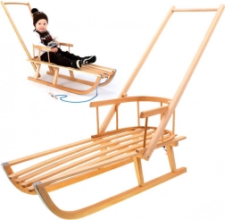 Lesene sani z naslonom za otroke