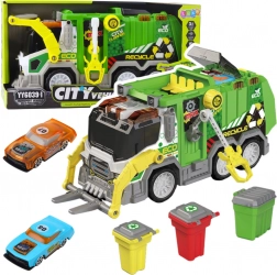 Mestna smetarska vozila z lučmi in zvoki