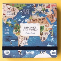 Londji žepna sestavljanka Okoli sveta 100 koščkov