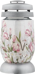 Nagrobna laterna z motivom magnolije 22 cm, čas gorenja 36 h