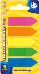 Samolepilni lističi ASTRA Neon, 5 barv