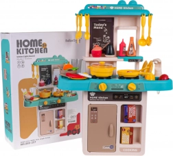 Otroška kuhinjica z osvetlitvijo in zvoki, 43 delov – Modra