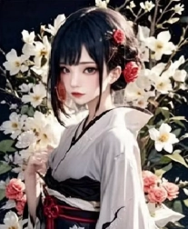 Diamantno slikanje Dekle v kimonu