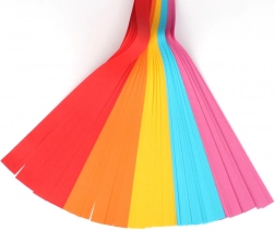 Set barvnih papirnatih trakov za pletenje in ustvarjanje, 250 kos