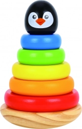 Leseni sestavljivi stolp pingvin