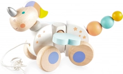 Lesena vlečna igrača Samorog