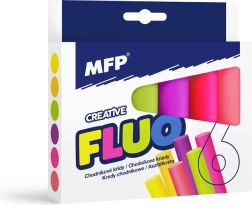 Neonske krede za pločnik, okrogle, 6 kosov, mešanih barv