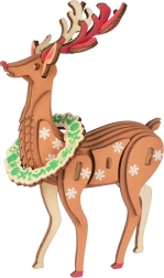 lesene 3D sestavljanke božični jelen