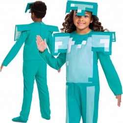 Otroški kostum MINECRAFT diamantni oklep 109–126 cm (4–6 let)