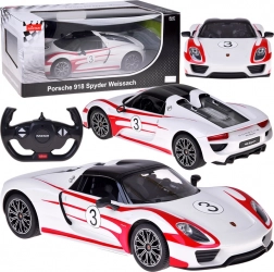 Rastar RC avto PORSCHE 918 Spyder Weissach 1:14 z osvetlitvijo – bela