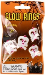 Svetleči prstani Lobanja – set 4 kos