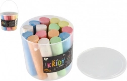 Barvne kredice za pločnik v vedru