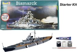 Revell starter kit bismarck 1:1200 – začetni komplet modela bojne ladje