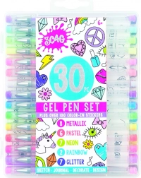 Gel pisala MAKE IT REAL - Set 30 barv