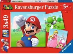 RAVENSBURGER otroški puzzle SUPER MARIO 3×49 koščkov