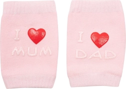 Otroški ščitniki za kolena z ABS I love mum & dad – rožnati