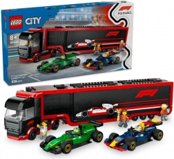 LEGO® City 60445 Tovornjak F1® z vozili F1® RB20 in AMR24