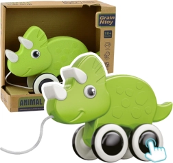 Zeleni dinozaver na vlečenje s piščalko
