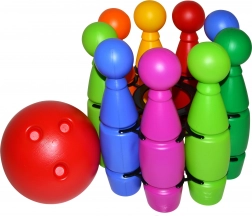 Keglji v mreži z žogo