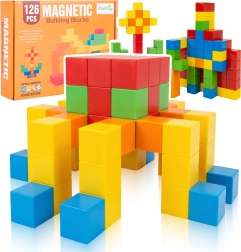 Magnetne gradbene kocke za otroke 126 kos