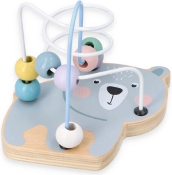 Leseni labirint z biseri v obliki medveda