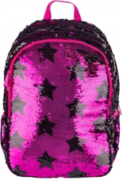 Šolski nahrbtnik s bleščicami in vzorcem zvezd
