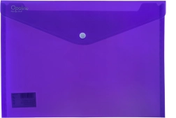 Plastična mapa z gumbom A4 OPALINE, vijolična, 180 µm