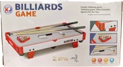 Wooden tabletop billiards in a box
