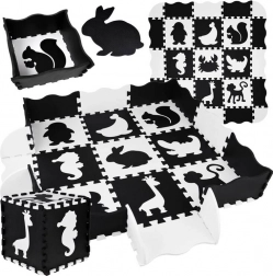 Pena sestavljanka – kontrastna otroška podloga Živali 120 × 120 cm