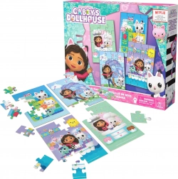 Lesene puzzle Gabbin mačji domek – 4 sestavljanke