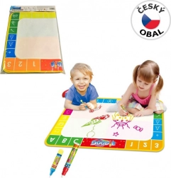 Čarobno slikanje z vodo s črkami in številkami