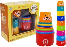 Piramida lončkov za dojenčke s številkami