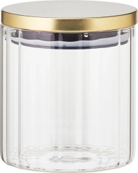 Steklena posoda za suhe živila s pokrovom in silikonskim tesnilom 650 ml