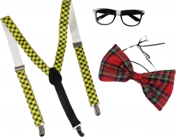 Karnevalni komplet metuljček z očali in naramnicami