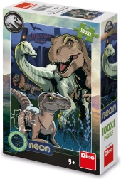 Sestavljanka z motivom Jurskega sveta – 100 XL koščkov, neon