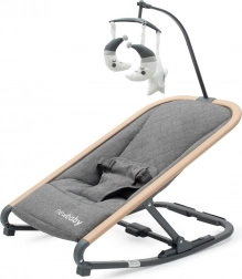 otroški gugalni ležalnik Snuggle New Baby, siv