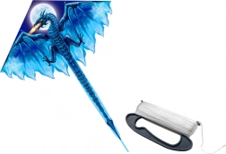 Velik modri zmaj z dolgim repom 170 cm x 130 cm