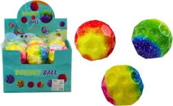 Svetleča gnetna žoga z vdolbinami 9,5 cm v barvi