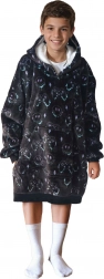 Grelnikova jopasta odeja s kapuco za otroke z igralnim potiskom