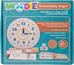 Lesena izobraževalna ura WOODIE 3v1