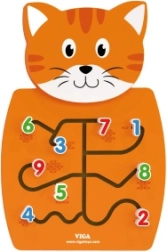 Lesena tabla s številkami Mačka VIGA