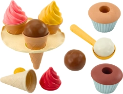 Peščeni set Vaflji za sladoled Cupcakes Žlica 16 kos.
