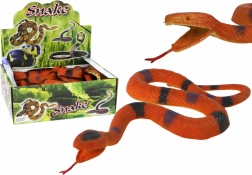 Gumijasta rjava kača s črno-sivimi lisami