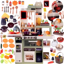 otroška interaktivna kuhinjica s paro, vodo, lučkami in zvoki – 88 kosov
