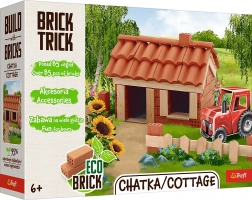Trefl Brick Trick Eco koča – sestavljanka iz pravih mini opek (85 delov)